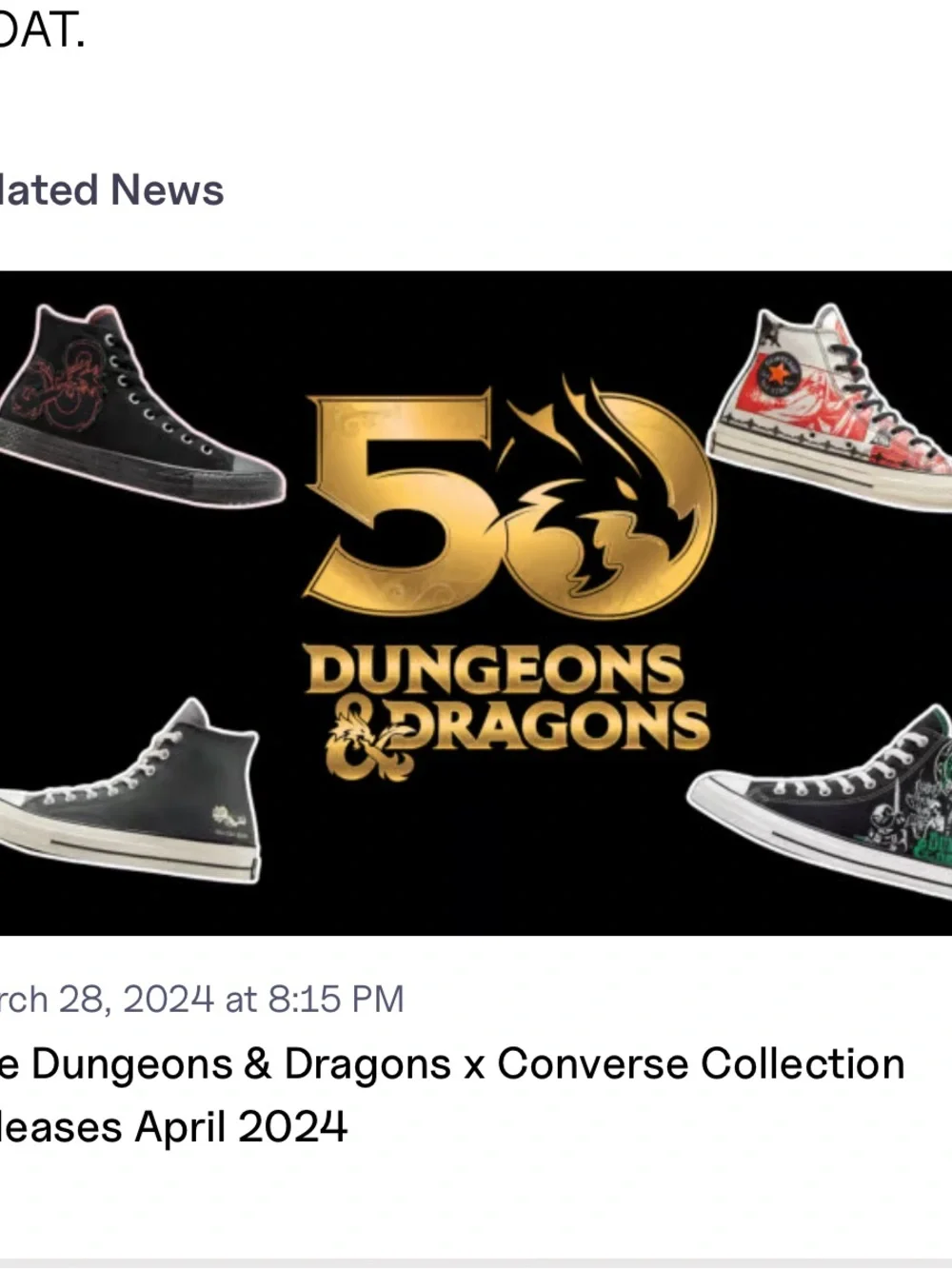 Converse Dungeons Dragons Men’s Chuck 70 Leather Hgh D20 Dice Sz 12 NWOB A09884C